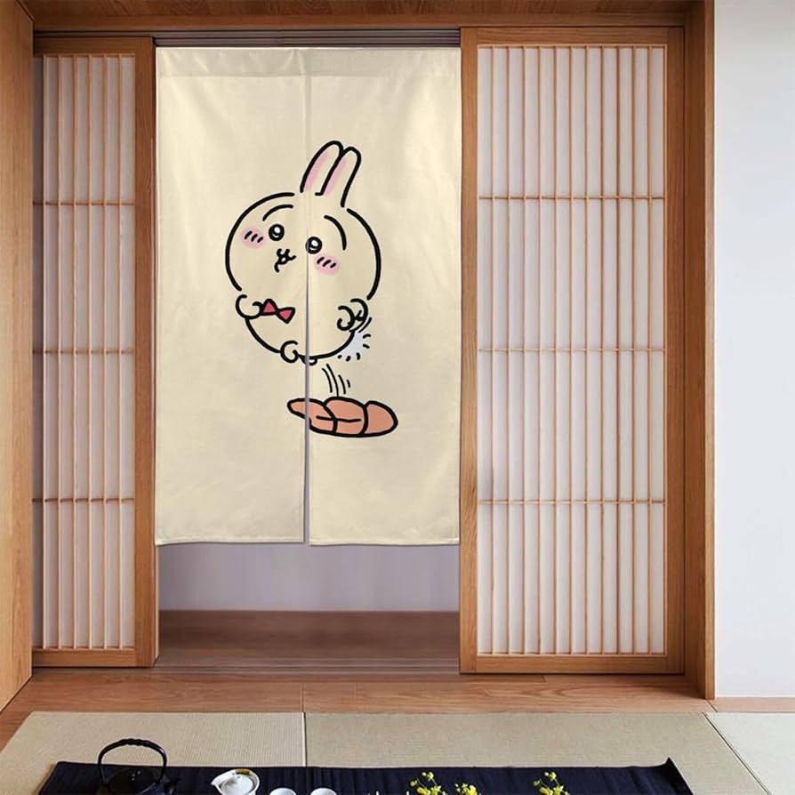 Amazon｜ドアカーテン ちいかわ うさぎ のれん 間仕切り 目隠し